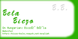 bela biczo business card